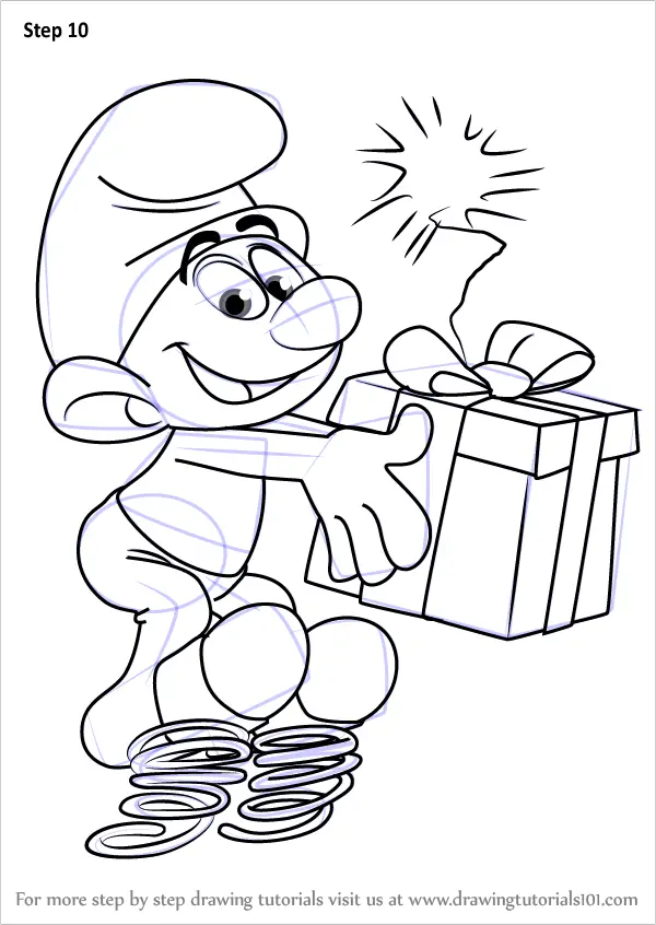 How To Draw Jokey Smurf From Smurfs The Lost Village Smurfs The Lost Village Step By Step