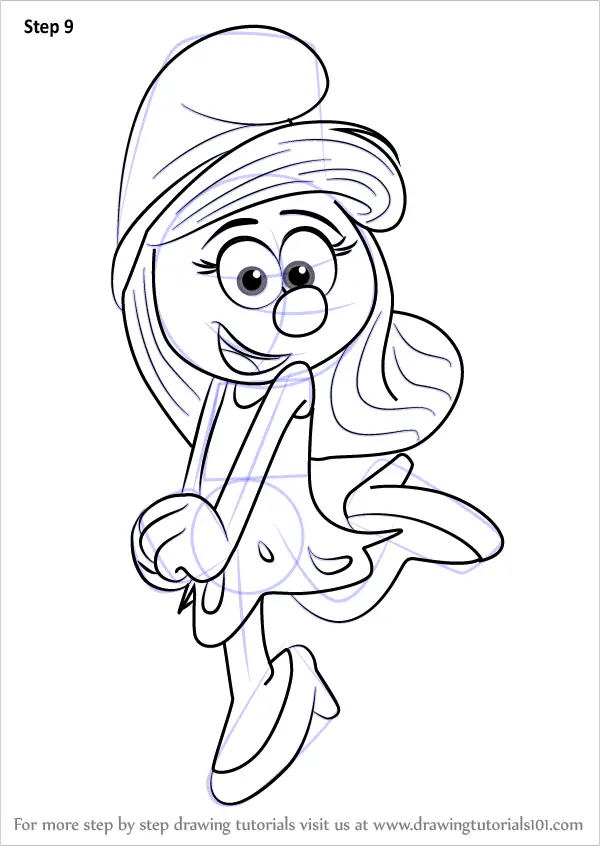 How to Draw Smurfette from Smurfs The Lost Village (Smurfs The Lost