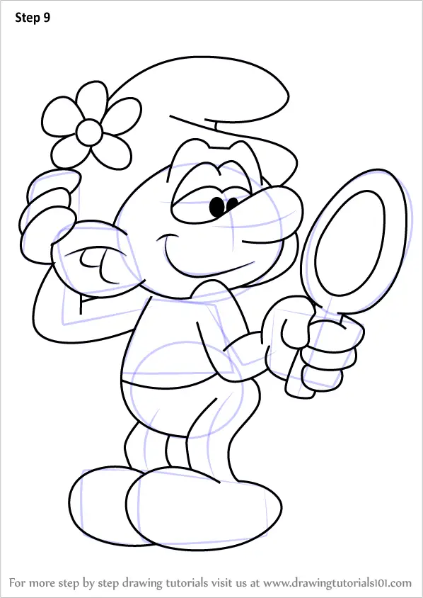 How to Draw Vanity Smurf from Smurfs The Lost Village (Smurfs The