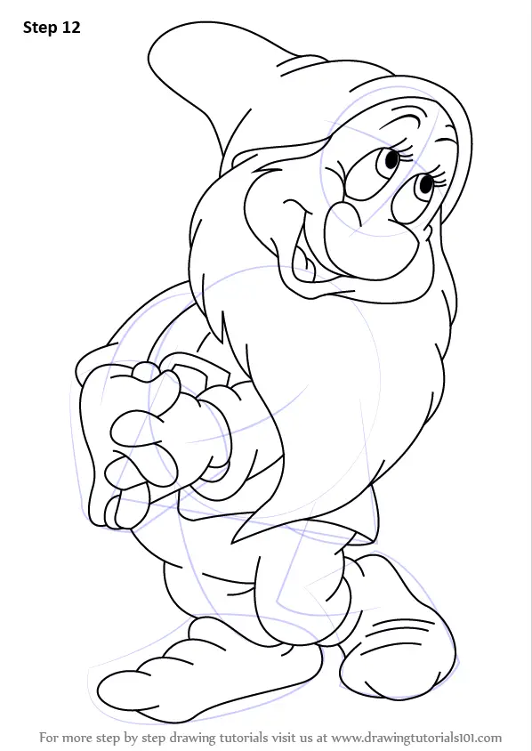 Learn How to Draw Bashful Dwarf from Snow White and the Seven Dwarfs