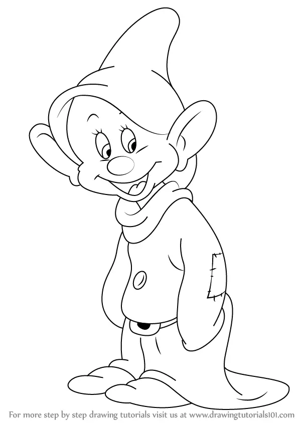 How to Draw Dopey Dwarf from Snow White and the Seven Dwarfs (Snow