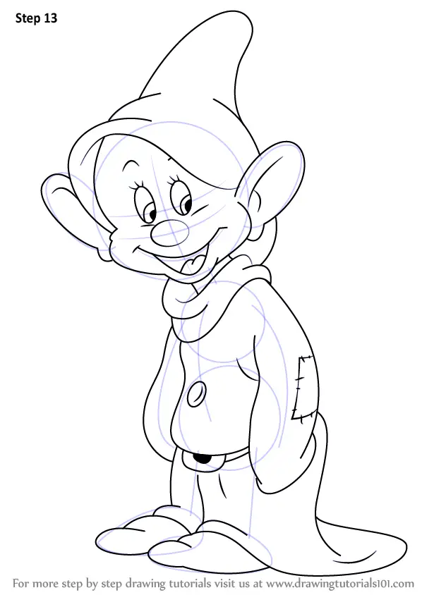 How to Draw Dopey Dwarf from Snow White and the Seven Dwarfs (Snow