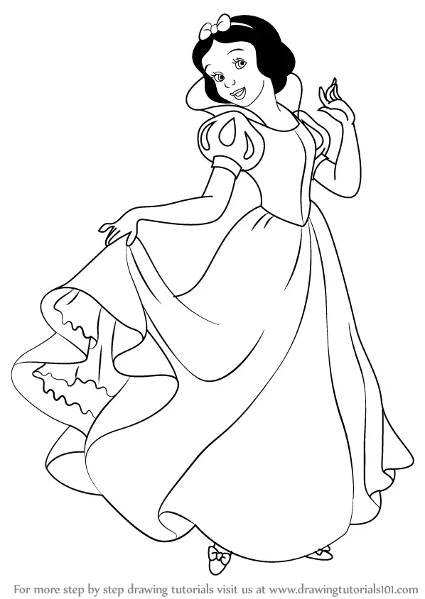 Learn How to Draw Snow White Princess from Snow White and 