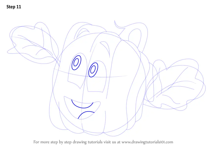 Step by Step How to Draw Spookley from Spookley the Square Pumpkin