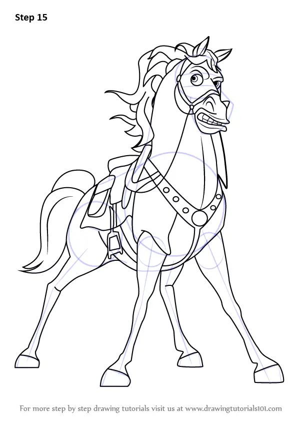 Download Step by Step How to Draw Maximus from Tangled : DrawingTutorials101.com