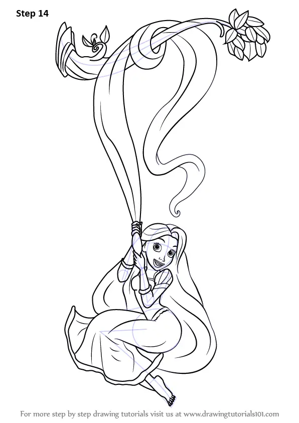 how to draw rapunzel as a baby
