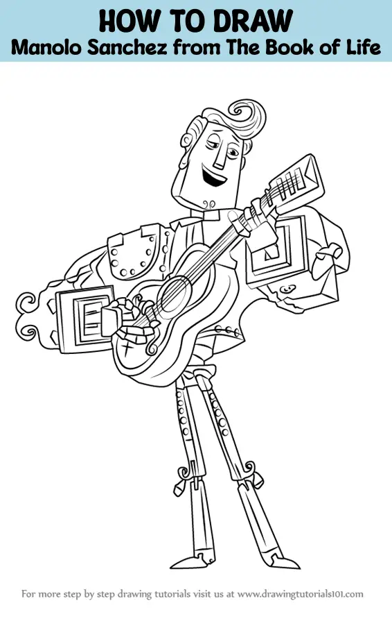 How to Draw Manolo Sanchez from The Book of Life (The Book of Life ...