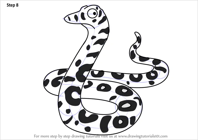 Learn How to Draw Snake from The Gruffalo (The Gruffalo) Step by Step