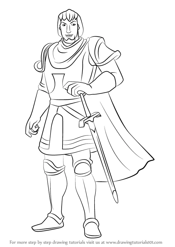 Learn How to Draw Captain Phoebus from The Hunchback of 
