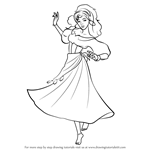 How to Draw Esmeralda from The Hunchback of Notre Dame