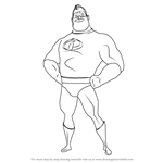 How to Draw Mr. Incredible from The Incredibles