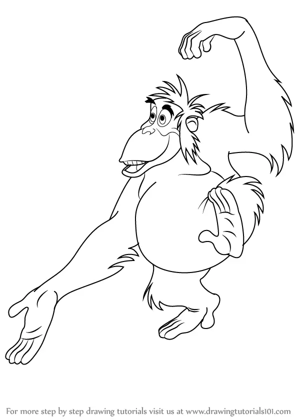 How to Draw King Louie from The Jungle Book (The Jungle Book) Step by ...