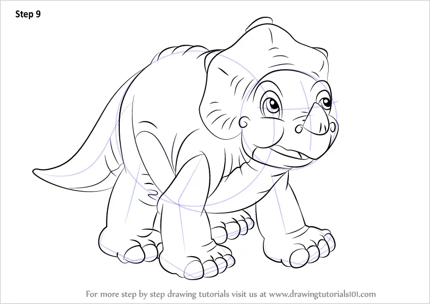 How to Draw Cera from Land Before Time (The Land Before Time) Step by Step : Drawing Tutorials
