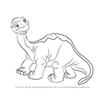 How to Draw Littlefoot from The Land Before Time