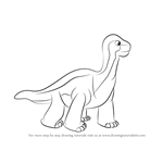 How to Draw Shorty from The Land Before Time