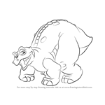 How to Draw Spike from The Land Before Time