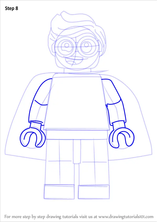 how to draw lego robin