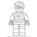 How to Draw Green Lantern from The Lego Movie