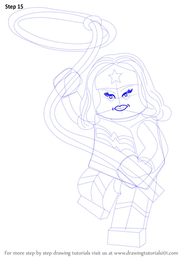 Learn How To Draw Wonder Woman From The Lego Movie The