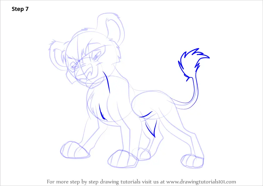 How To Draw Vitani From The Lion King 2 Simbas Pride The Lion King 2 Simbas Pride Step 