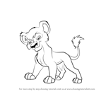 How to Draw Vitani from The Lion King 2 - Simba's Pride