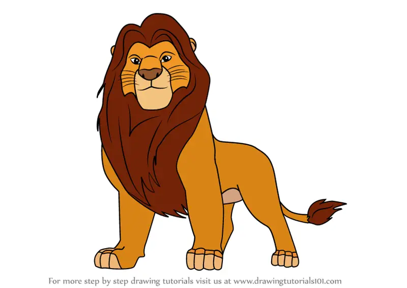 how to draw lion king characters