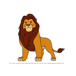 How to Draw Mufasa from The Lion King