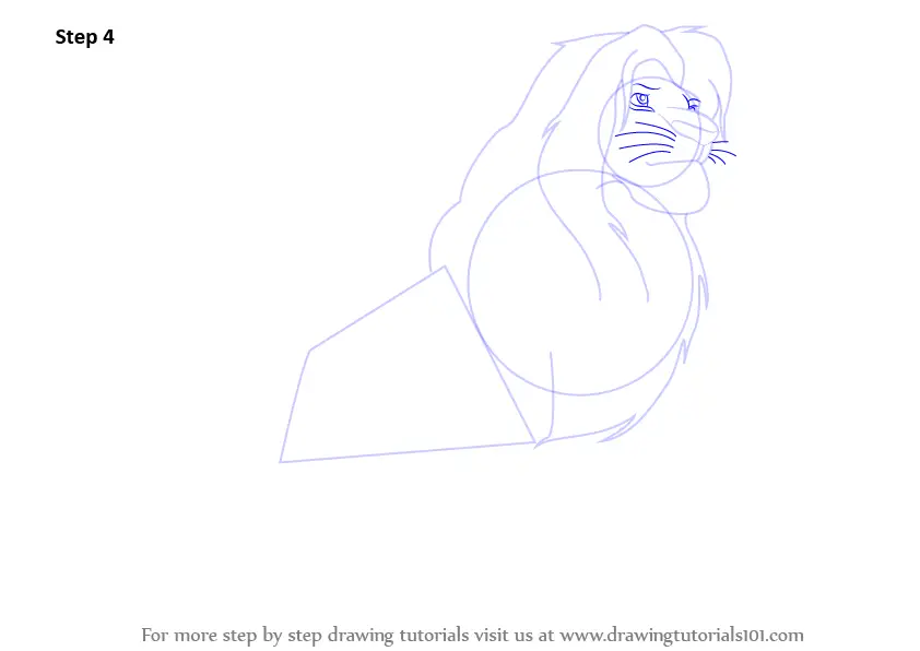 How To Draw Simba From The Lion King The Lion King Step By Step 7305