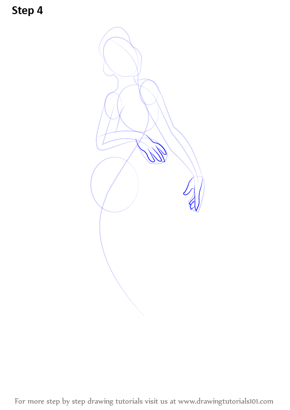 how to draw ariel step by step full body