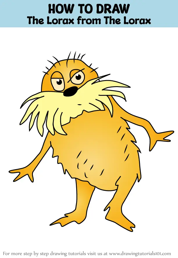 How to Draw The Lorax from The Lorax (The Lorax) Step by Step
