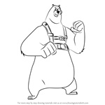 How to Draw Corporal from The Penguins of Madagascar