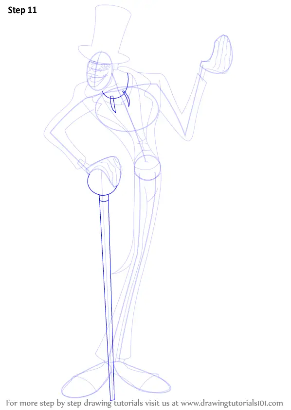 How to Draw Doctor Facilier from The Princess and the Frog (The