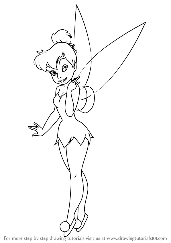 Learn How to Draw Tinker Bell Fairy from Tinker Bell (Tinker Bell) Step