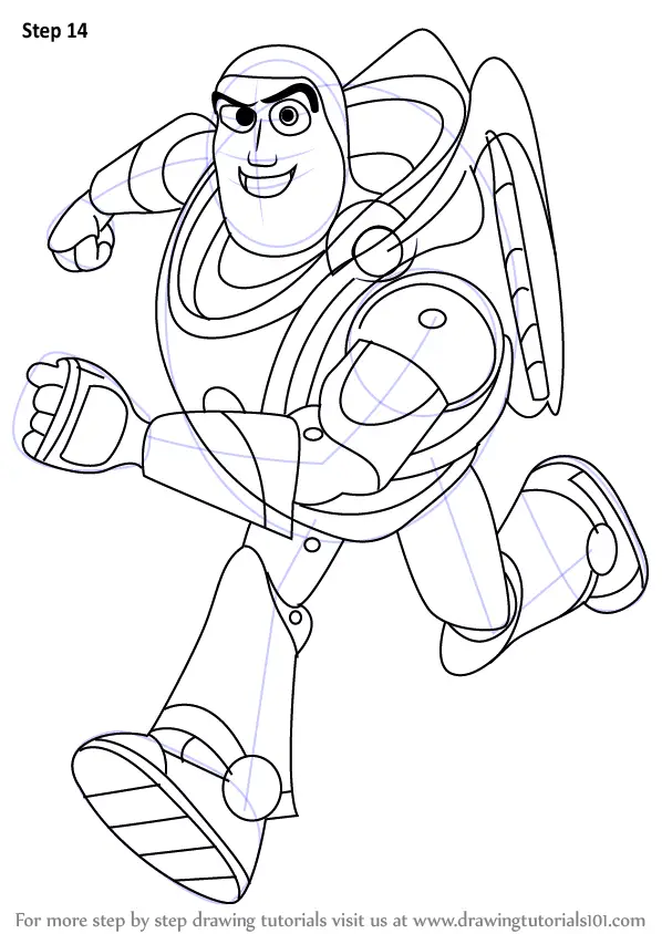 Learn How to Draw Buzz Lightyear from Toy Story (Toy Story) Step by