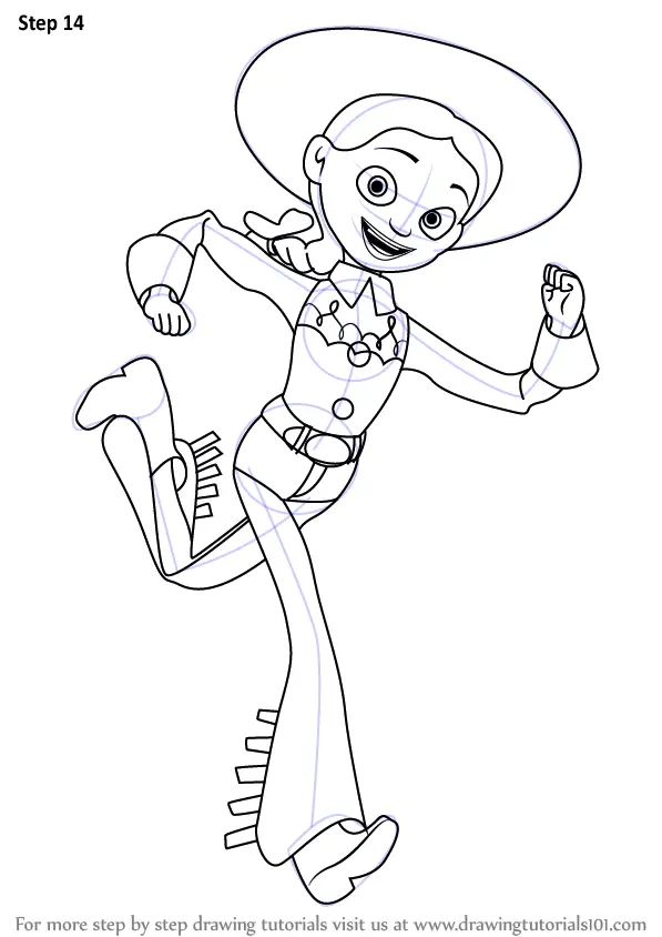 How to Draw Jessie from Toy Story (Toy Story) Step by Step