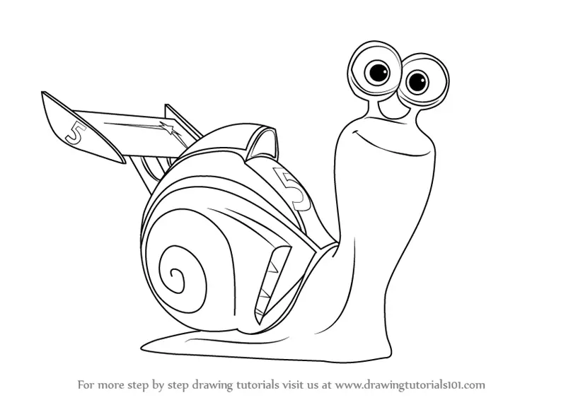 Learn How to Draw Theo from Turbo Movie (Turbo) Step by Step Drawing