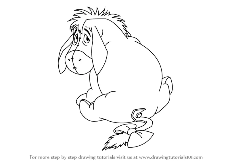How to Draw Eeyore from Winnie the Pooh (Winnie the Pooh) Step by Step