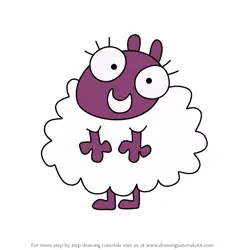 How to Draw Aunt Snug the Sheep from Fluffy Gardens