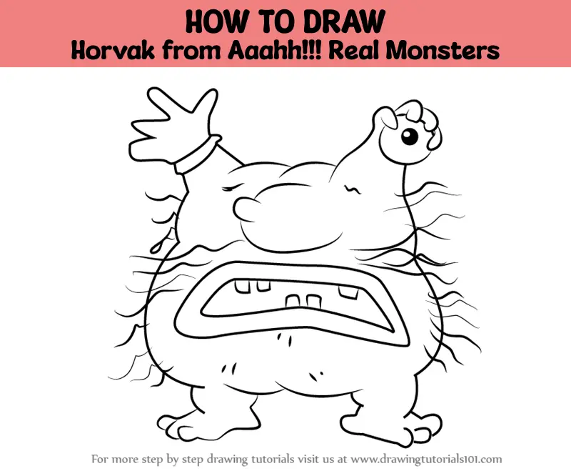 How to Draw Horvak from Aaahh!!! Real Monsters (Aaahh!!! Real Monsters ...