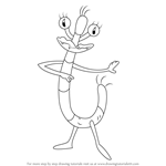 How to Draw Oblina from Aaahh!!! Real Monsters