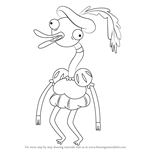 How to Draw Choose Goose from Adventure Time