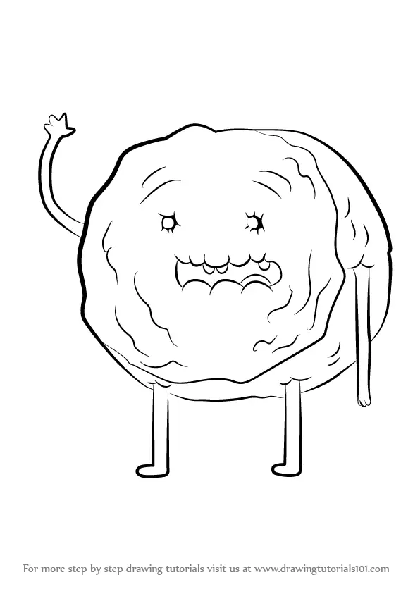 Learn to Draw Cinnamon Bun from Time (Adventure Time) Step by Step : Drawing Tutorials