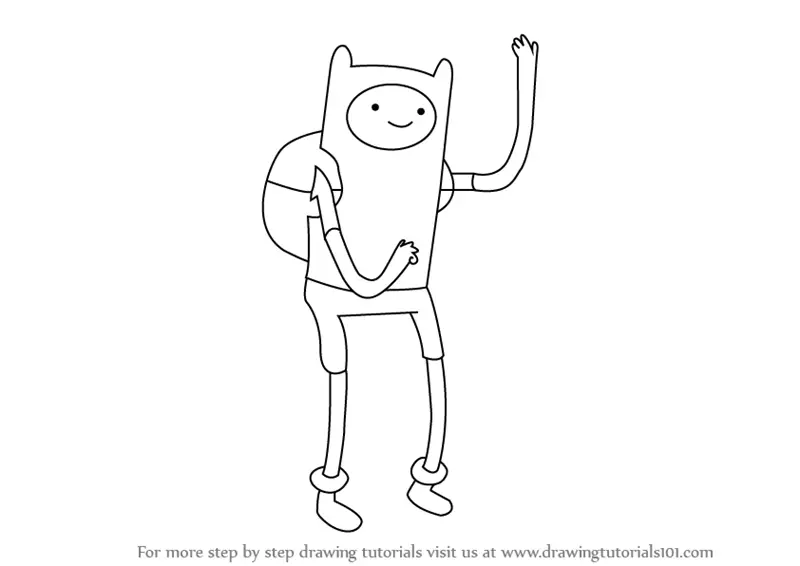 Learn How to Draw Finn from Adventure Time (Adventure Time) Step by ...