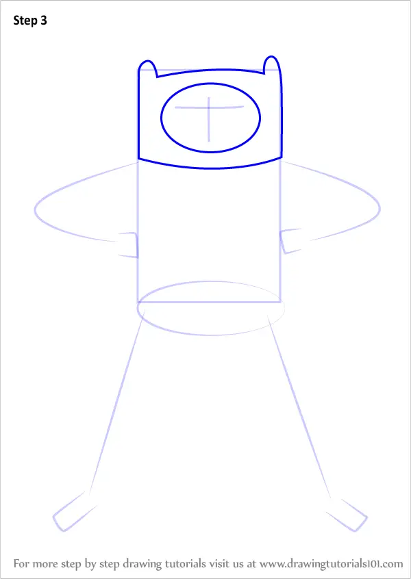 How To Draw Finn The Human From Adventure Time Adventure Time Step By