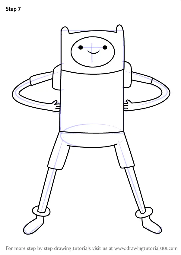 How to Draw Finn the Human from Adventure Time (Adventure Time) Step by