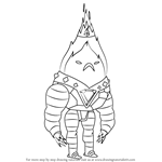 How to Draw Flame King from Adventure Time