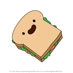 How to Draw Ham Sandwich from Adventure Time