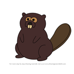 How to Draw Lenny the Beaver from Adventure Time