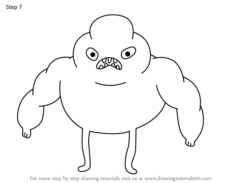 How to Draw Muscular Ghosts from Adventure Time (Adventure Time) Step ...