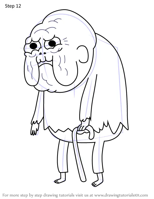 How to Draw Old Man Henchman from Adventure Time (Adventure Time) Step ...